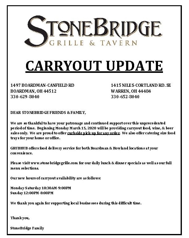 to StoneBridge Grille & Tavern